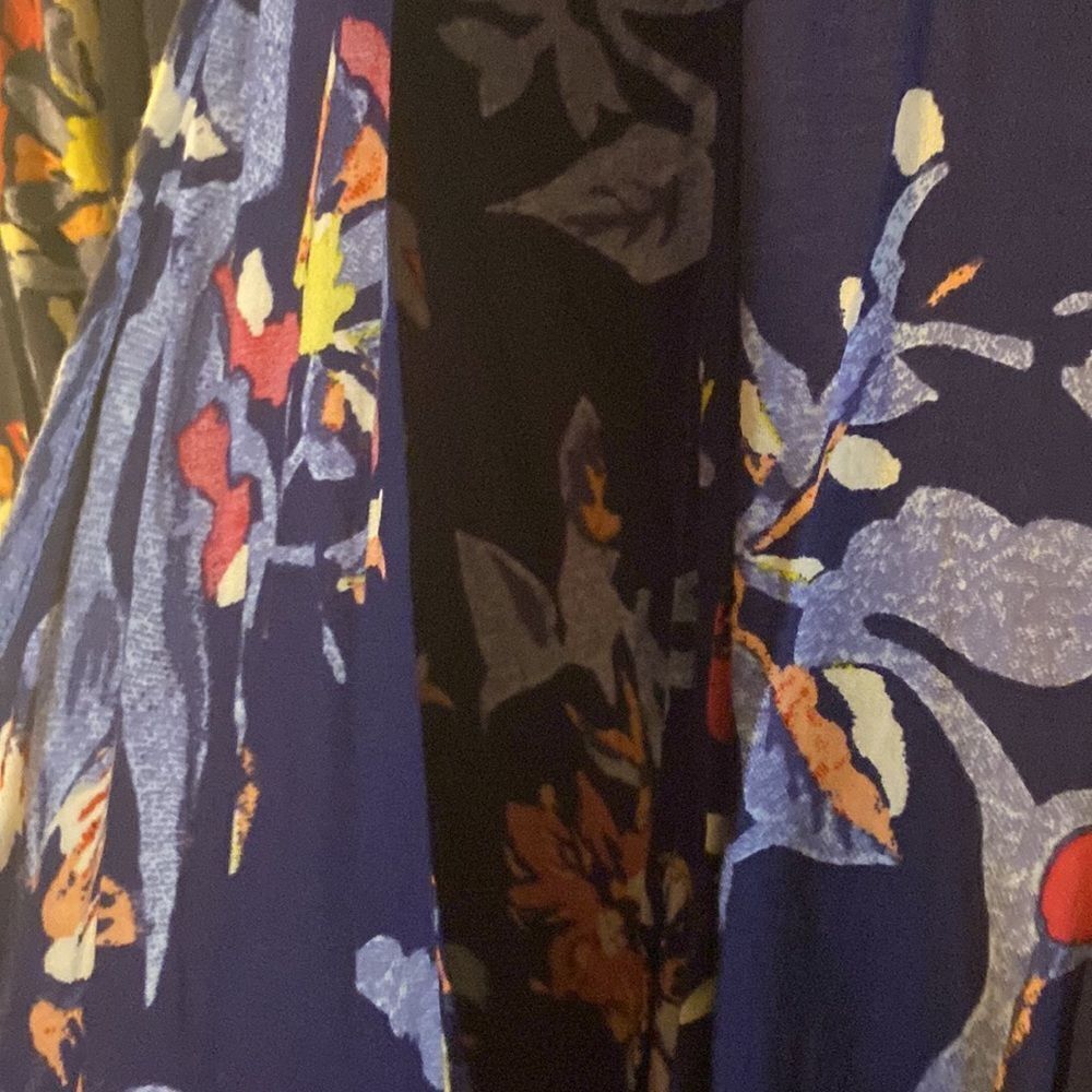 Lucky Brand, Purple Floral, Wrap, Long Sleeve, Blouse, Size S, EUC - Picture 7 of 10